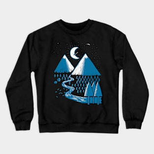 Moonlight over mountains Crewneck Sweatshirt